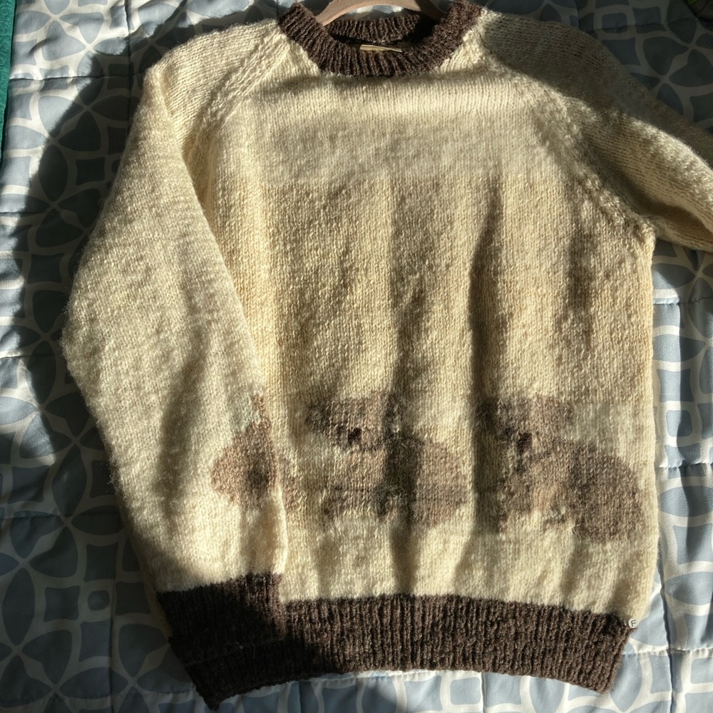 Vtg Australian long reach wool koala sweater